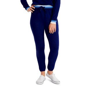 Splendid Women's Sundown Playa Velour Pants True Navy- LG